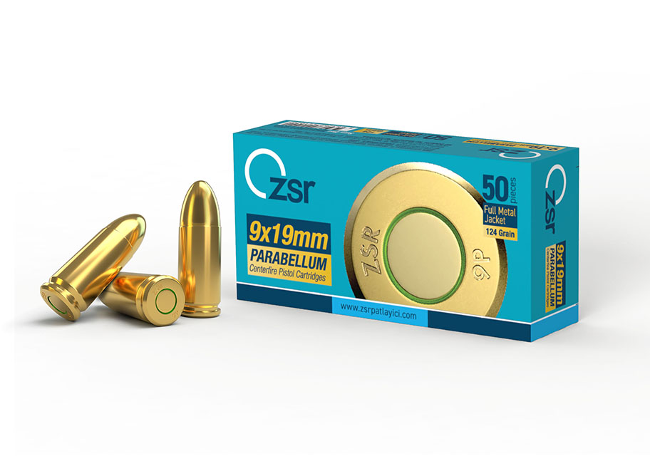 9x19-124-Grain-Parabellum-Tabanca-Fişeği